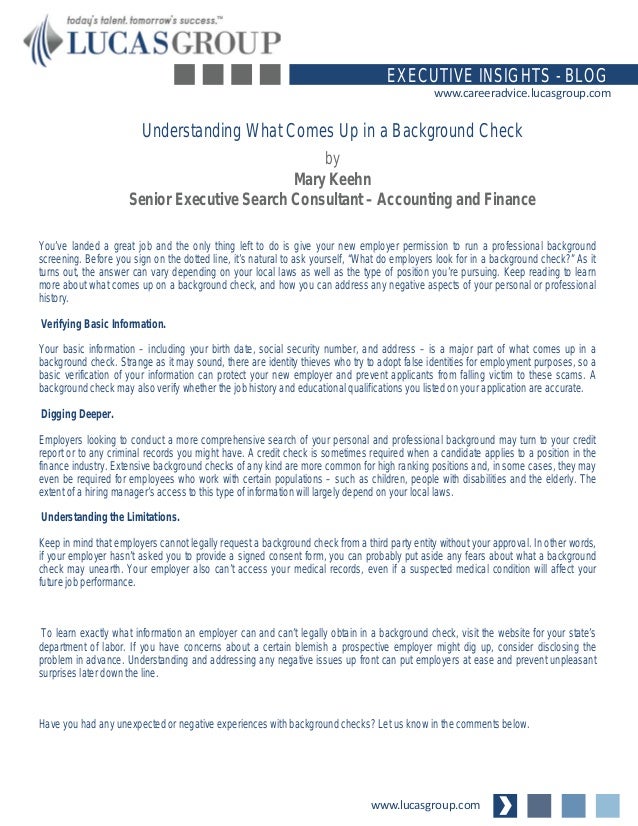 what is a basic background check